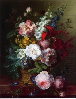 Floral, beautiful classical still life of flowers.134, unknow artist